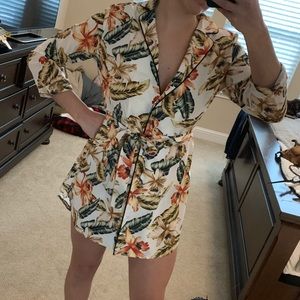 NWT! tropical satin forever 21 dress!